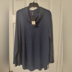 Jones NY Green Cowl Neck Sheer  Sweater Sz 2X NWT